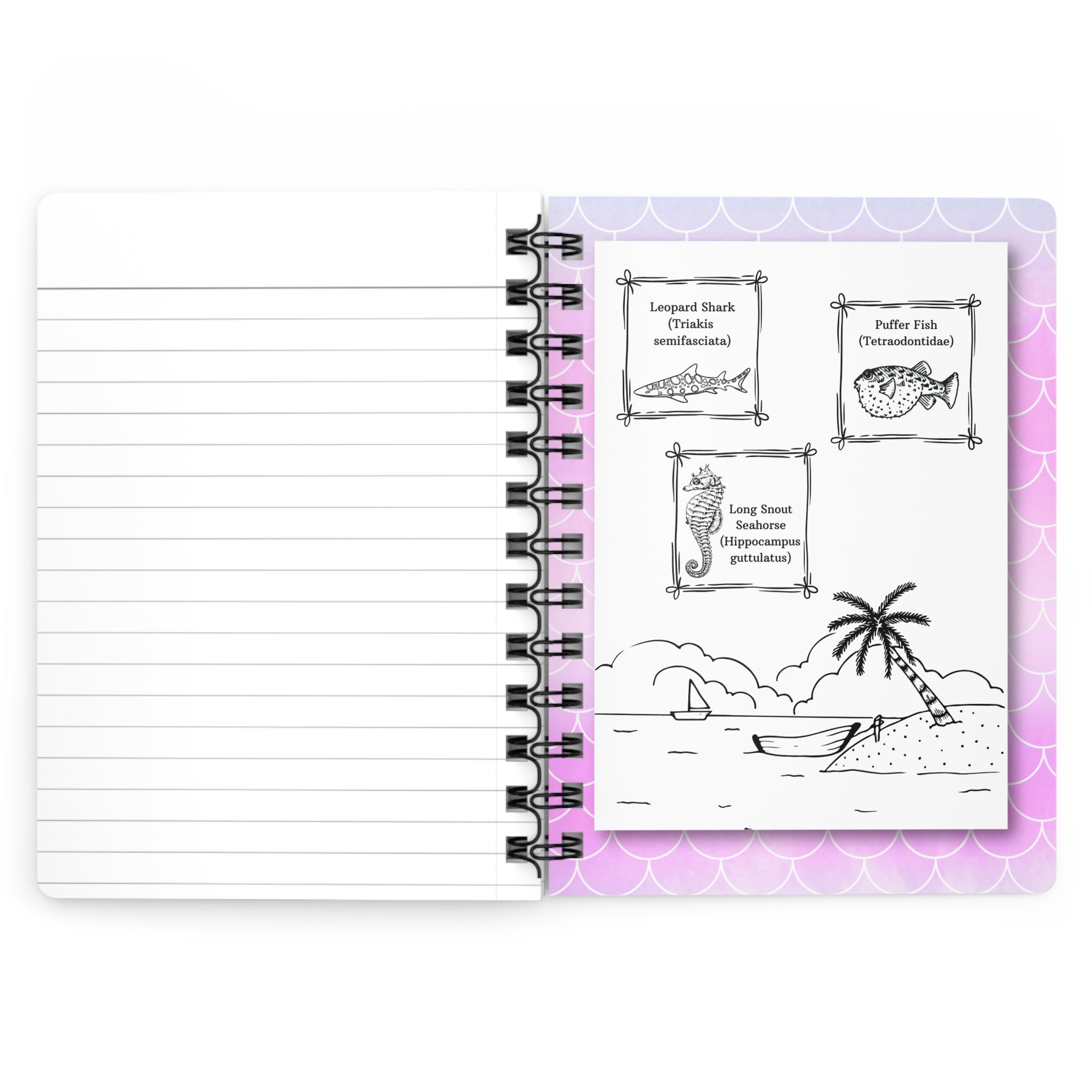 Mermaid Heart Spiral Notebook — Mermaid Journal