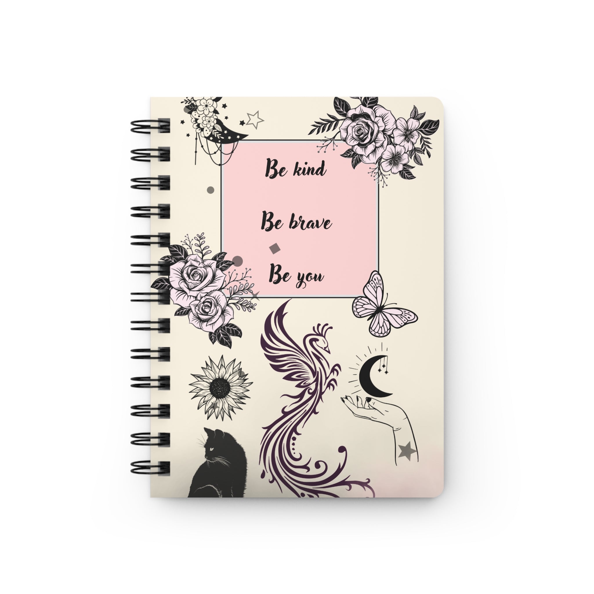 Spiral Journal — "Be kind, Be brave, Be you" Notebook