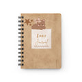 Daily Journal Spiral Notebook — Cute Brown Bear Design