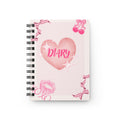 Pink Heart "Diary" Spiral Journal — Cute Kawaii Notebook