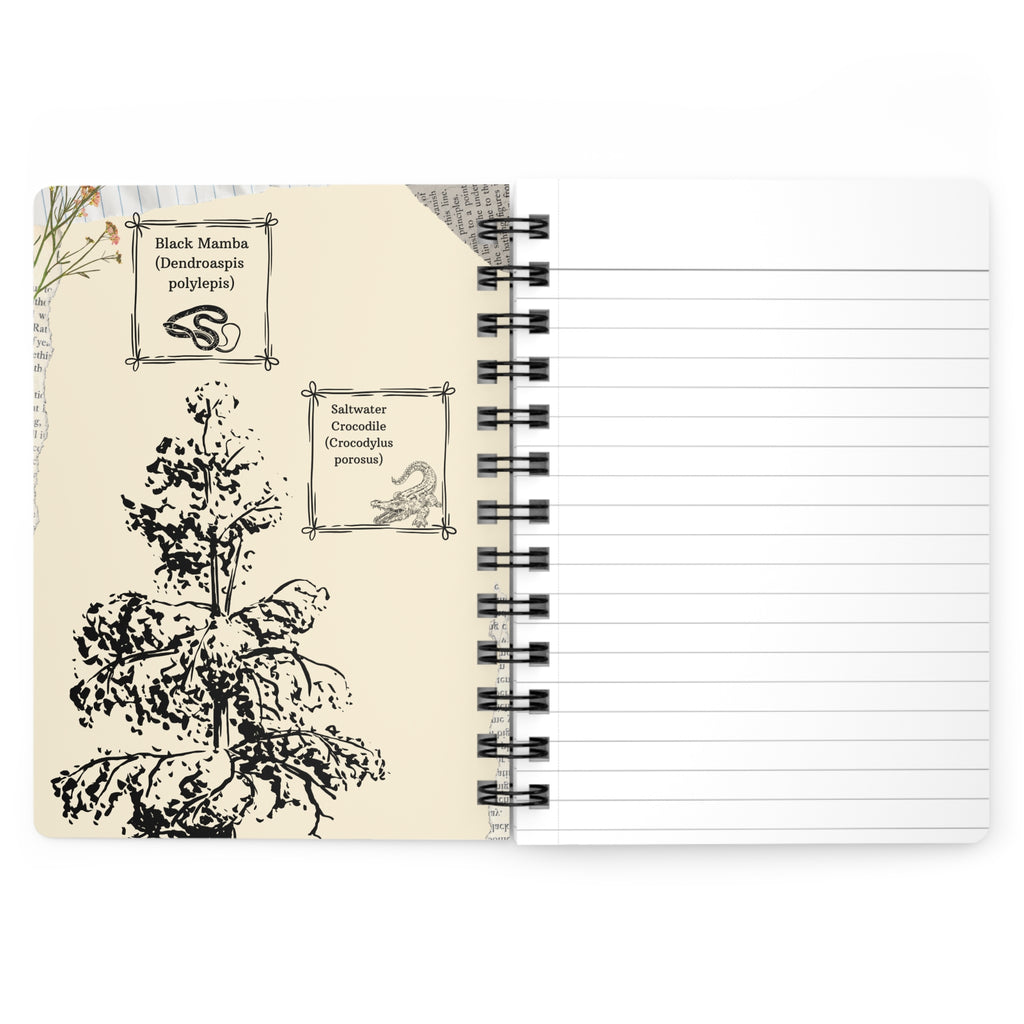 Inspirational Vintage Scroll Spiral Journal — Charlotte Brontë Quote