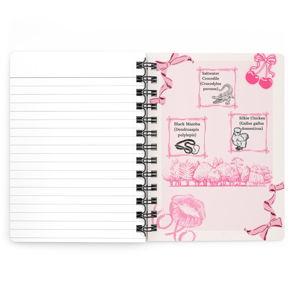 Pink Heart "Diary" Spiral Journal — Cute Kawaii Notebook