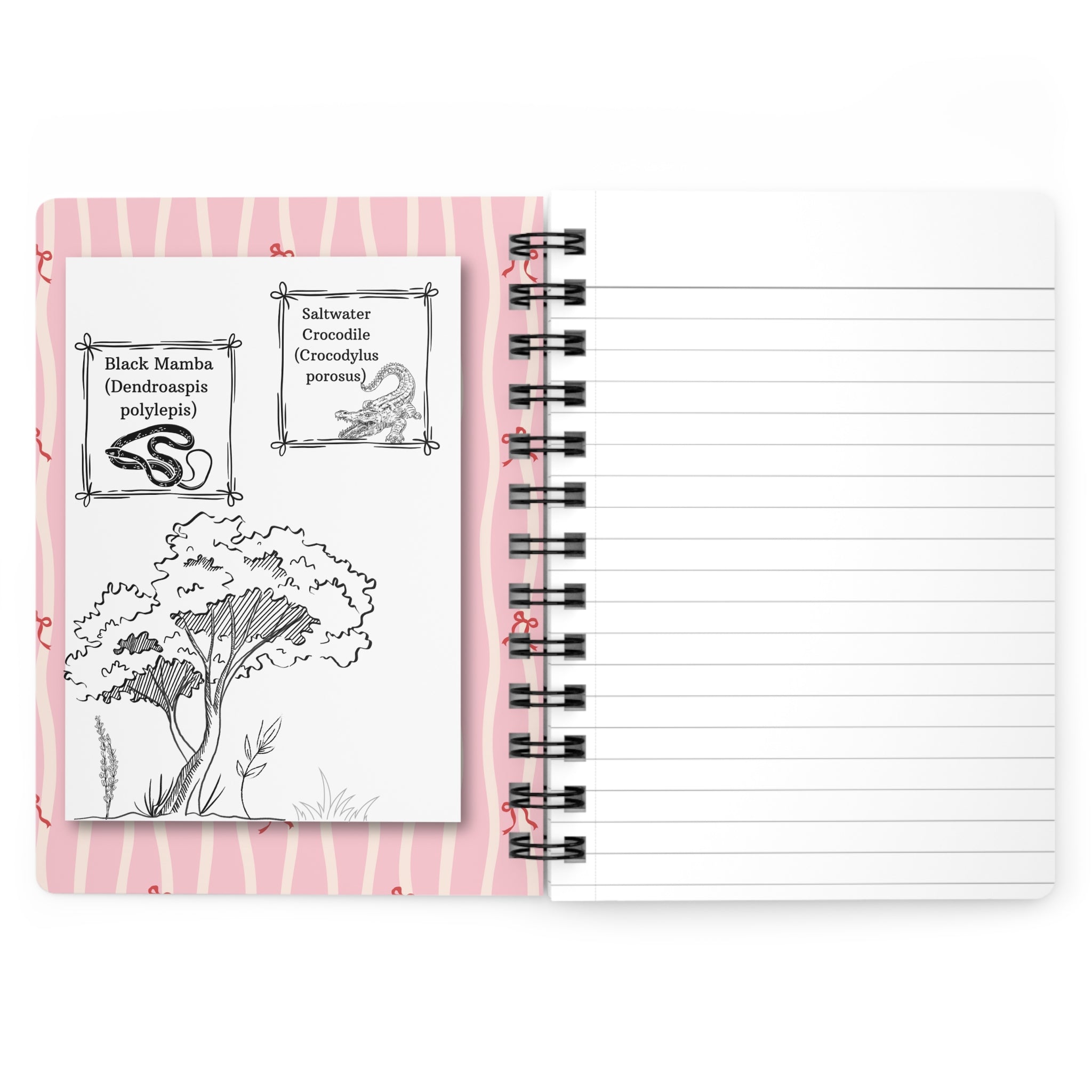 Pink Notebook — Lined Spiral-Bound Cute Journal