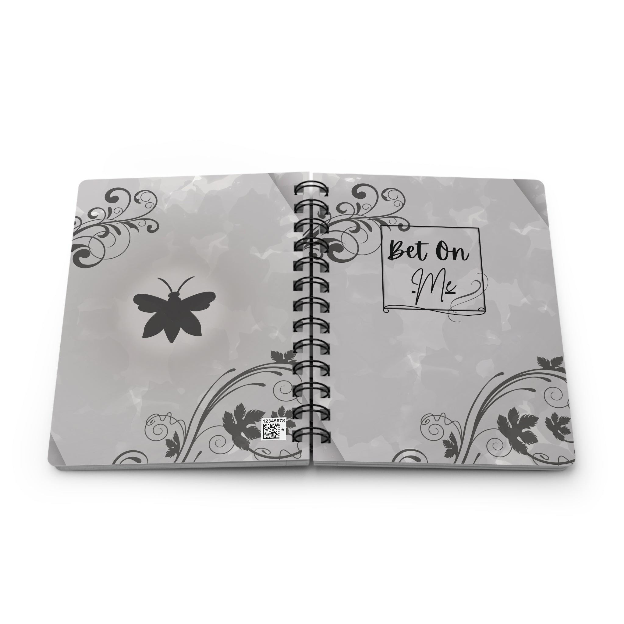 Bet On Me Spiral Notebook — Inspirational Floral Butterfly Journal