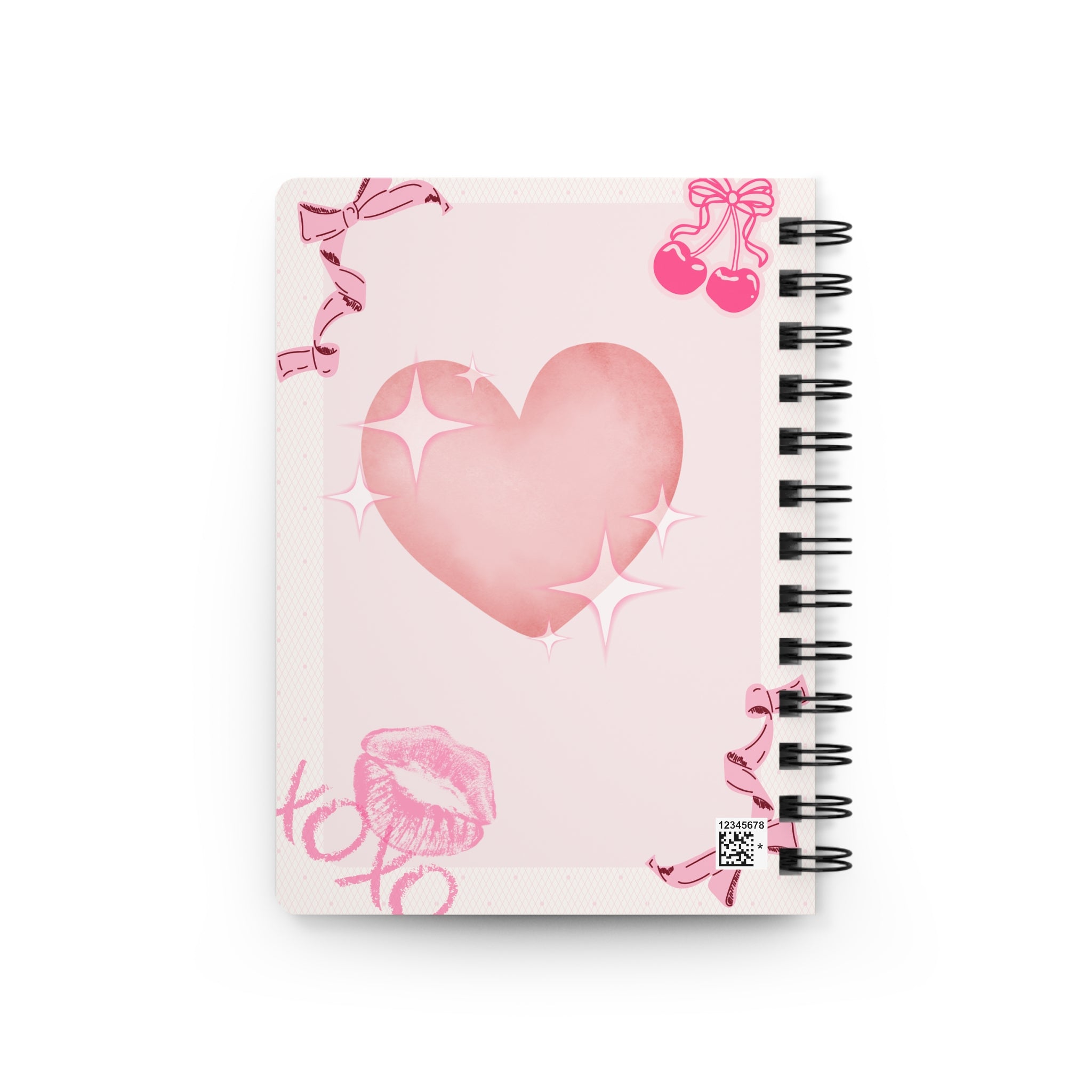 Pink Heart "Diary" Spiral Journal — Cute Kawaii Notebook