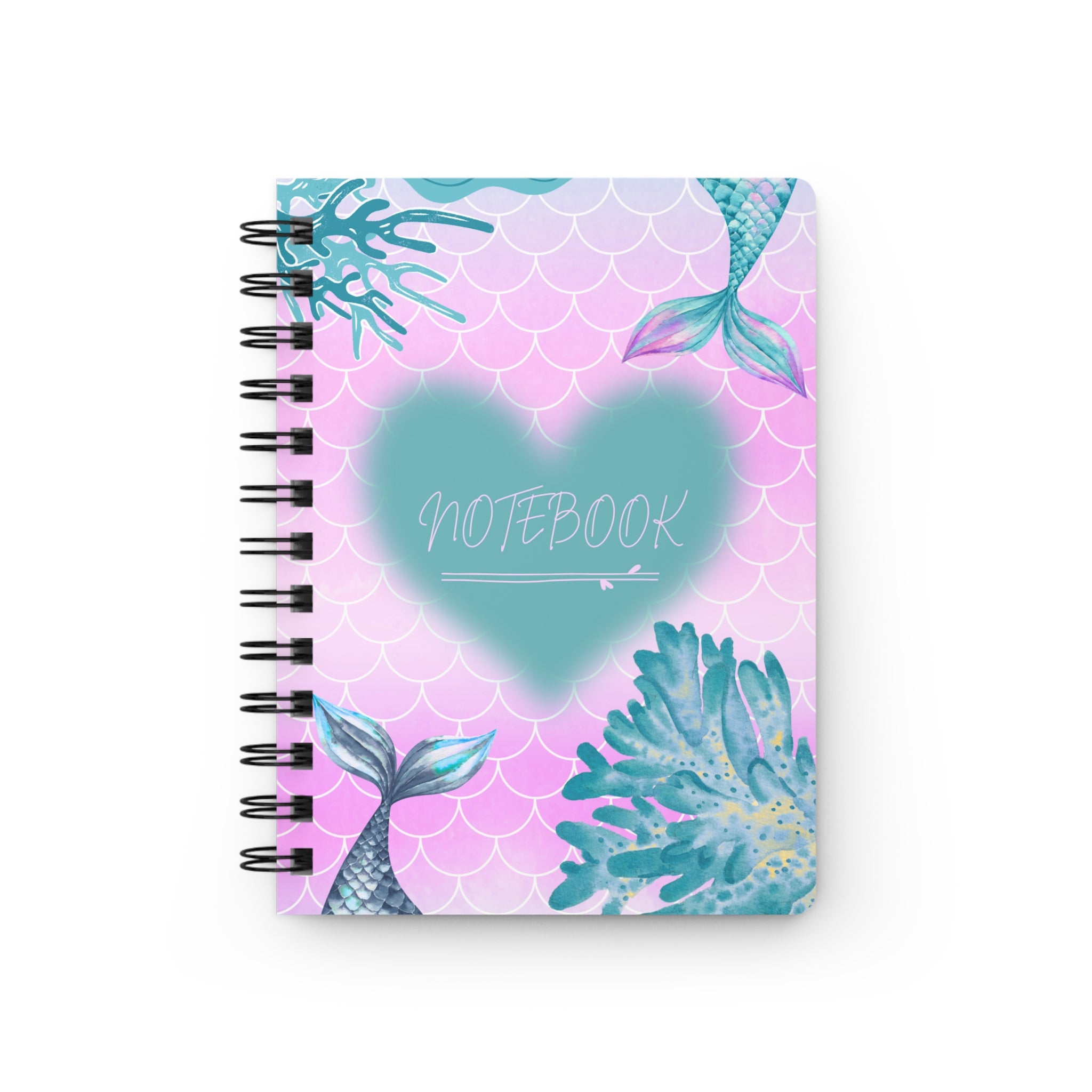 Mermaid Heart Spiral Notebook — Mermaid Journal