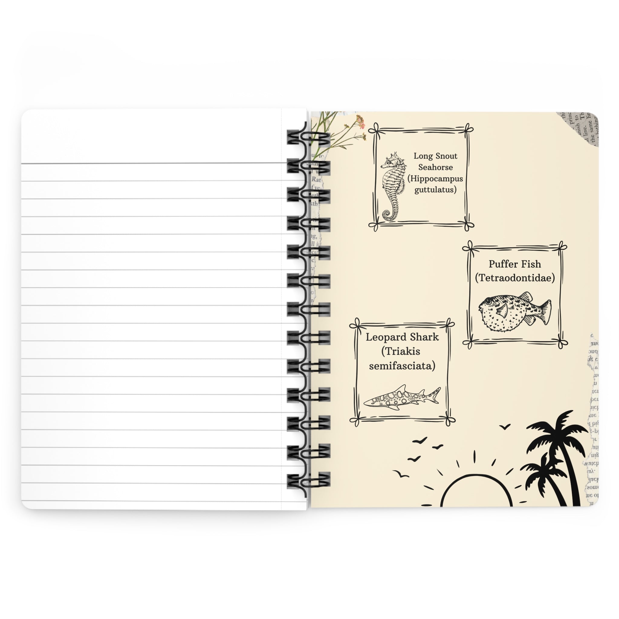Inspirational Vintage Scroll Spiral Journal — Charlotte Brontë Quote